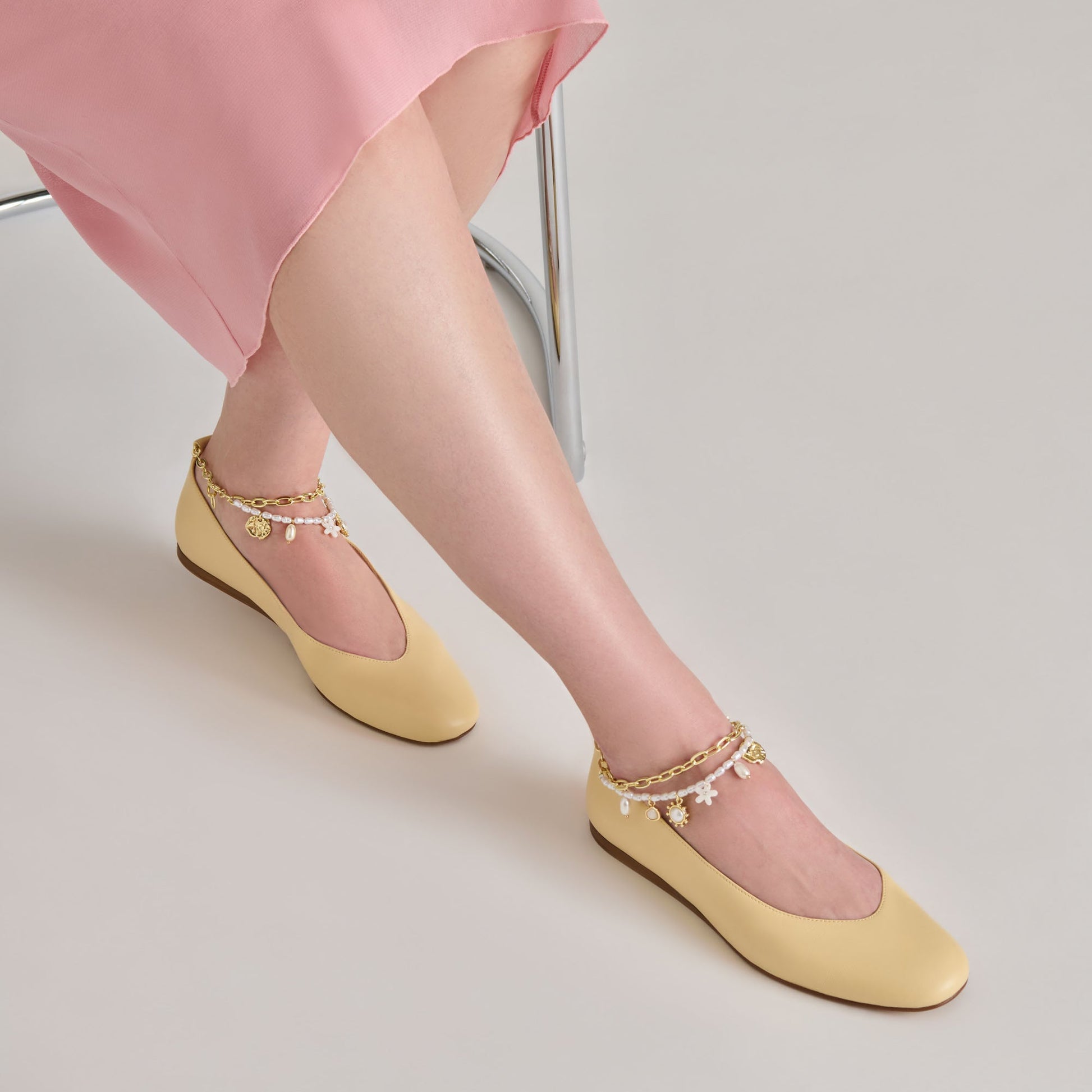 Dolce Vita Baiden Warm Natural Leather Ballet Flats