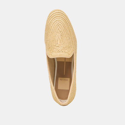 Dolce Vita Baylen Natural Woven Raffia Flats
