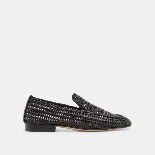 Dolce Vita Armond Black Woven Leather Flats