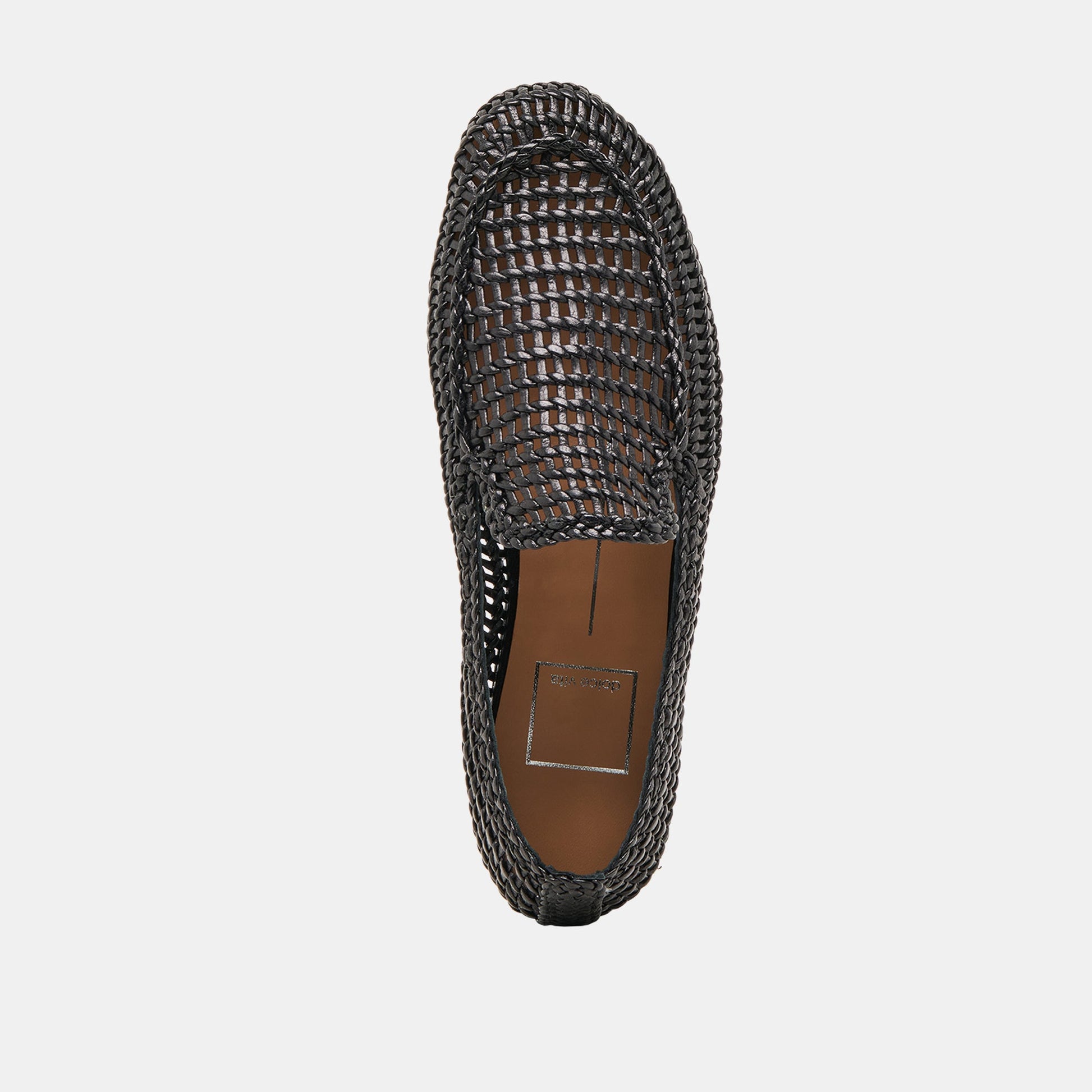 Dolce Vita Armond Black Woven Leather Flats