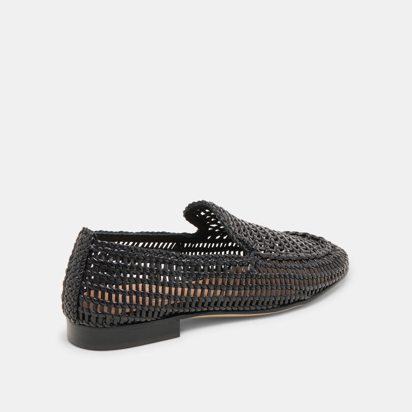 Dolce Vita Armond Black Woven Leather Flats