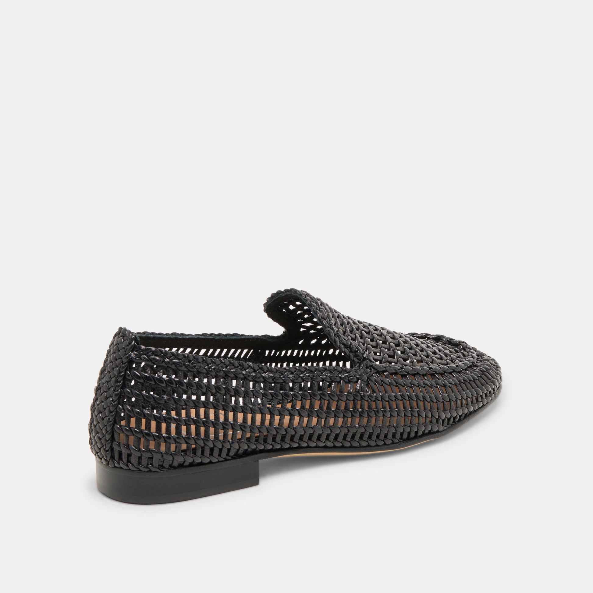 Dolce Vita Armond Black Woven Leather Flats