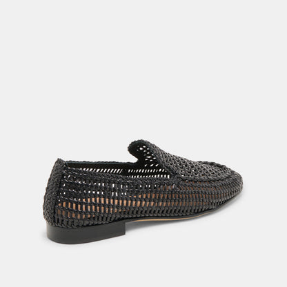 Dolce Vita Armond Black Woven Leather Flats