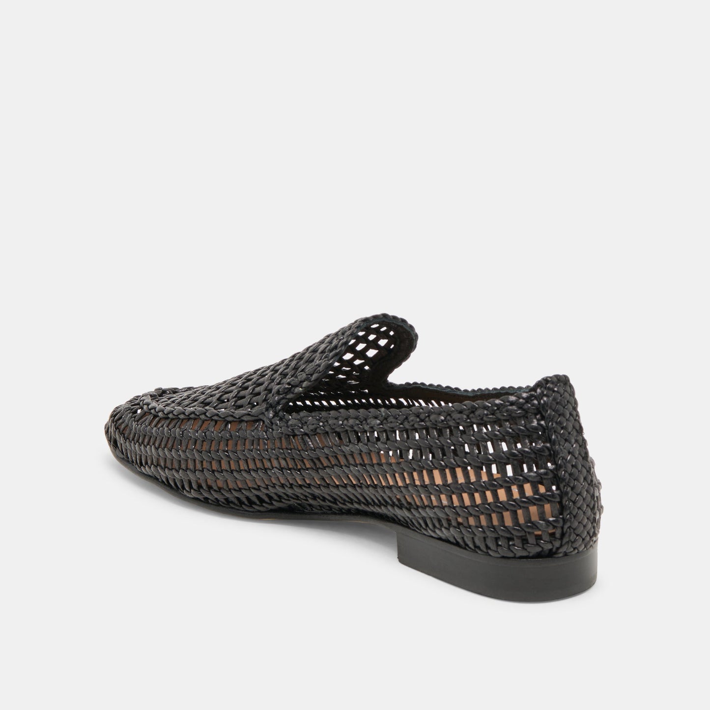 Dolce Vita Armond Black Woven Leather Flats