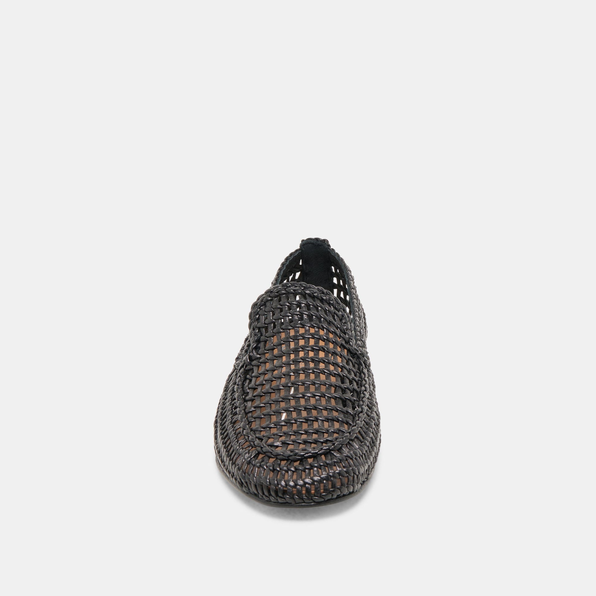 Dolce Vita Armond Black Woven Leather Flats