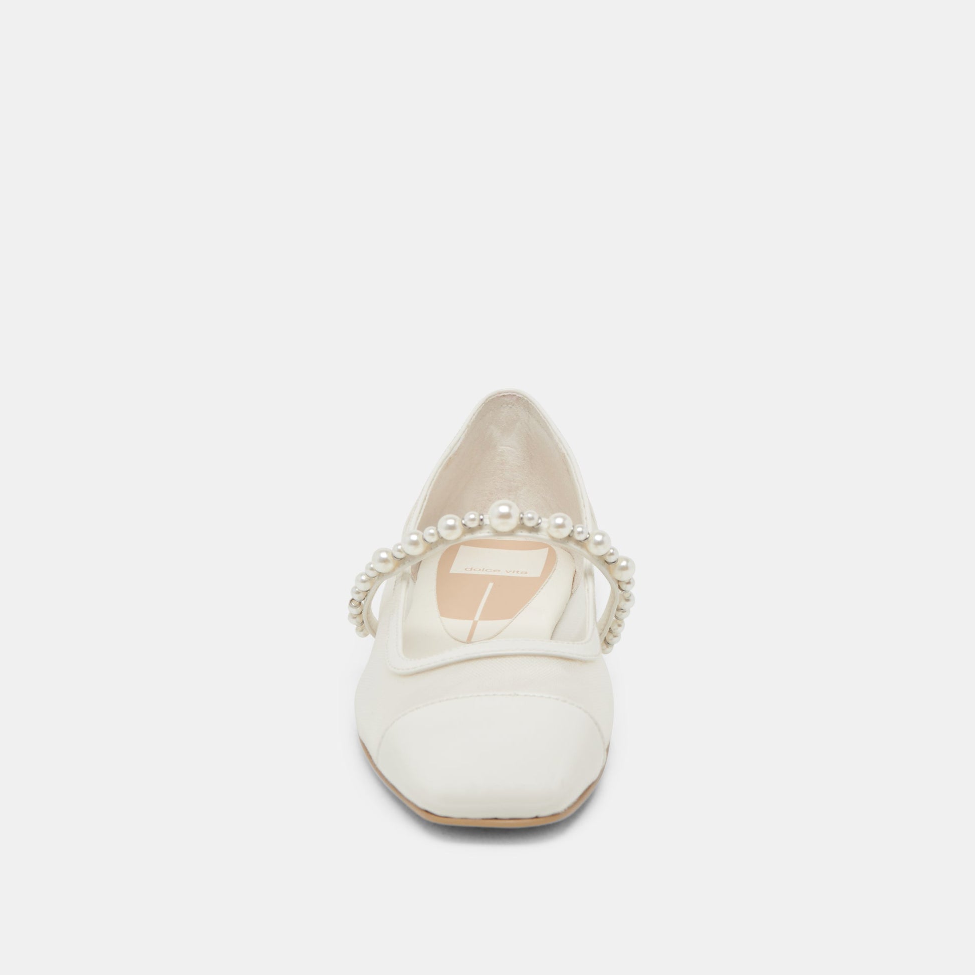 Dolce Vita ROLLIN PEARL BALLET FLATS WHITE MESH