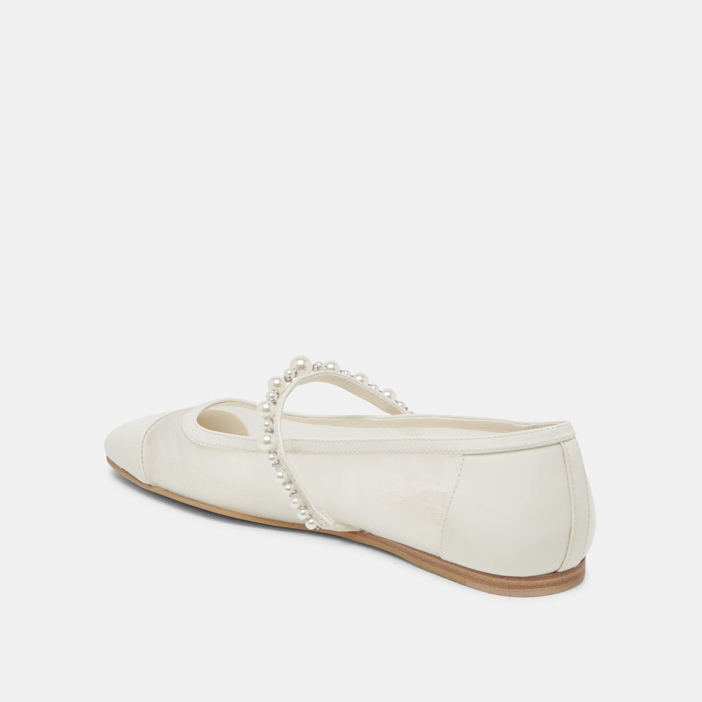Dolce Vita ROLLIN PEARL BALLET FLATS WHITE MESH
