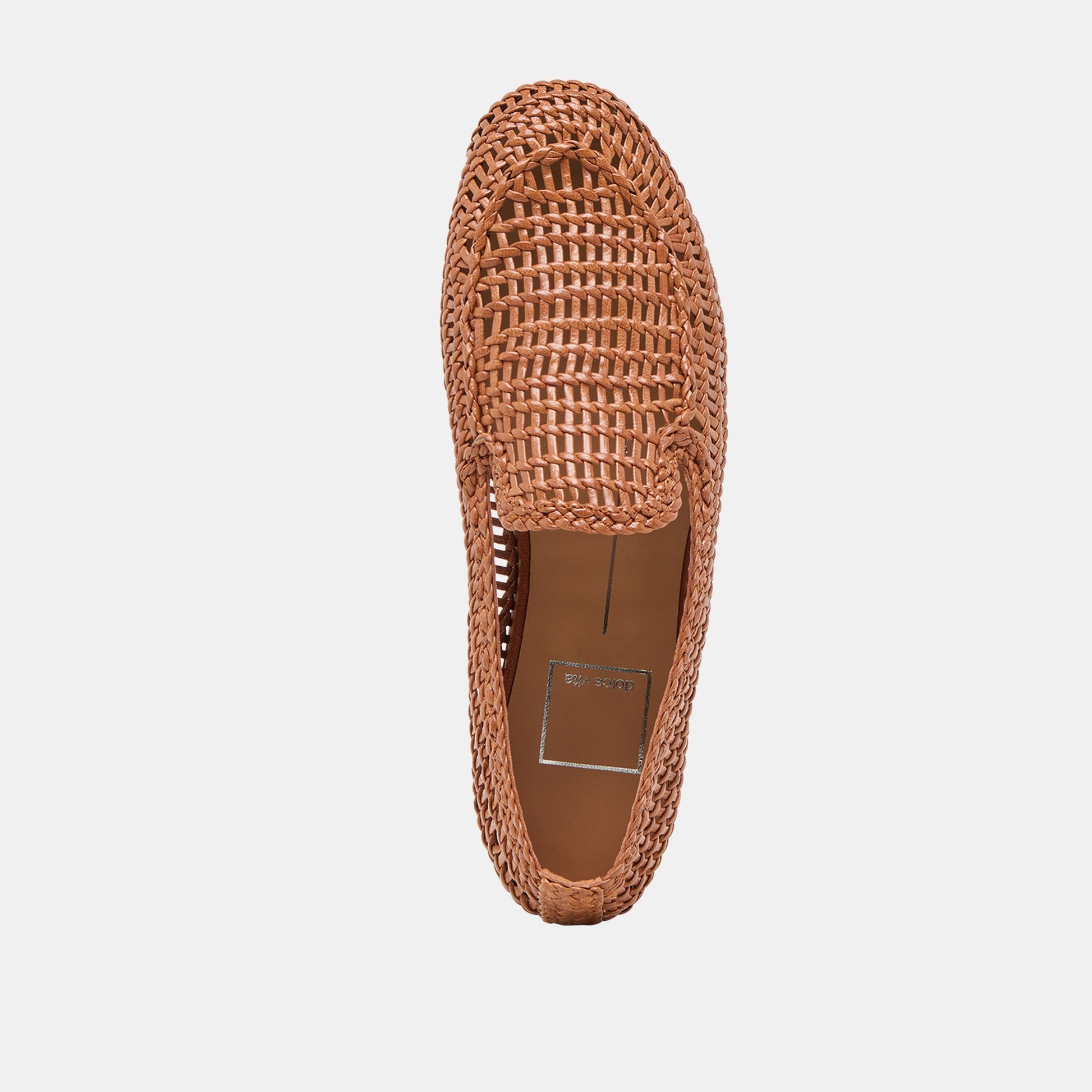 Dolce Vita Armond Cognac Woven Leather Flats