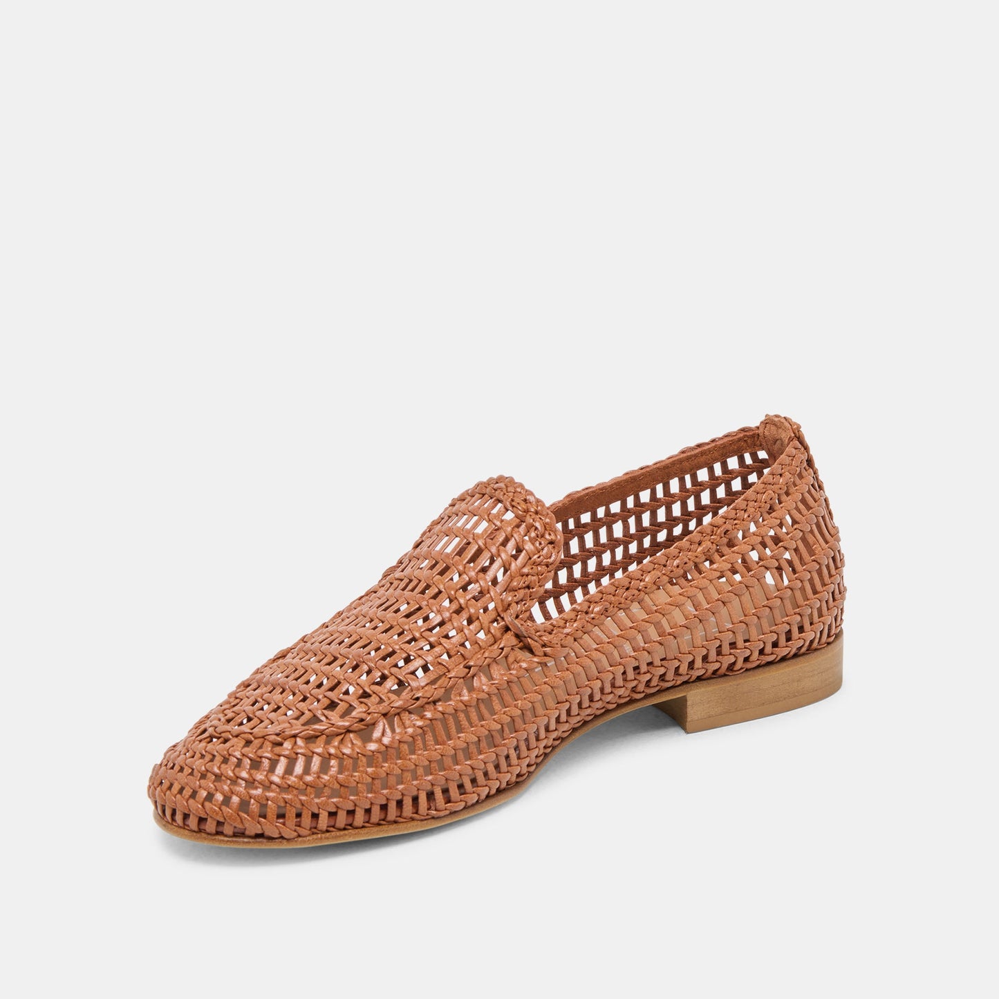 Dolce Vita Armond Cognac Woven Leather Flats