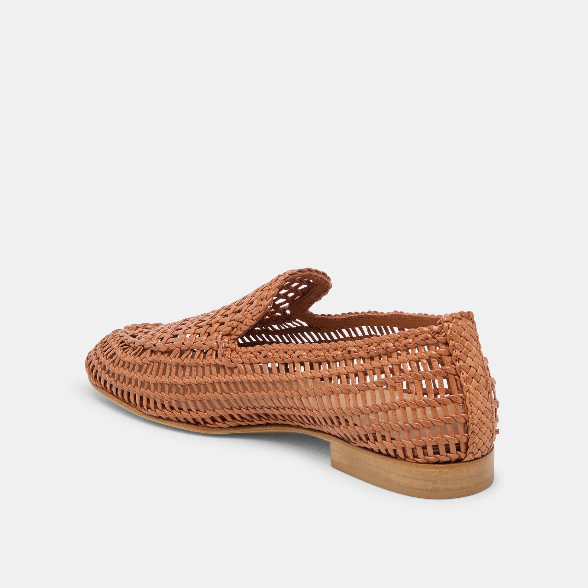 Dolce Vita Armond Cognac Woven Leather Flats