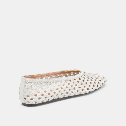 Dolce Vita Edda Bone Woven Leather Ballet Flats