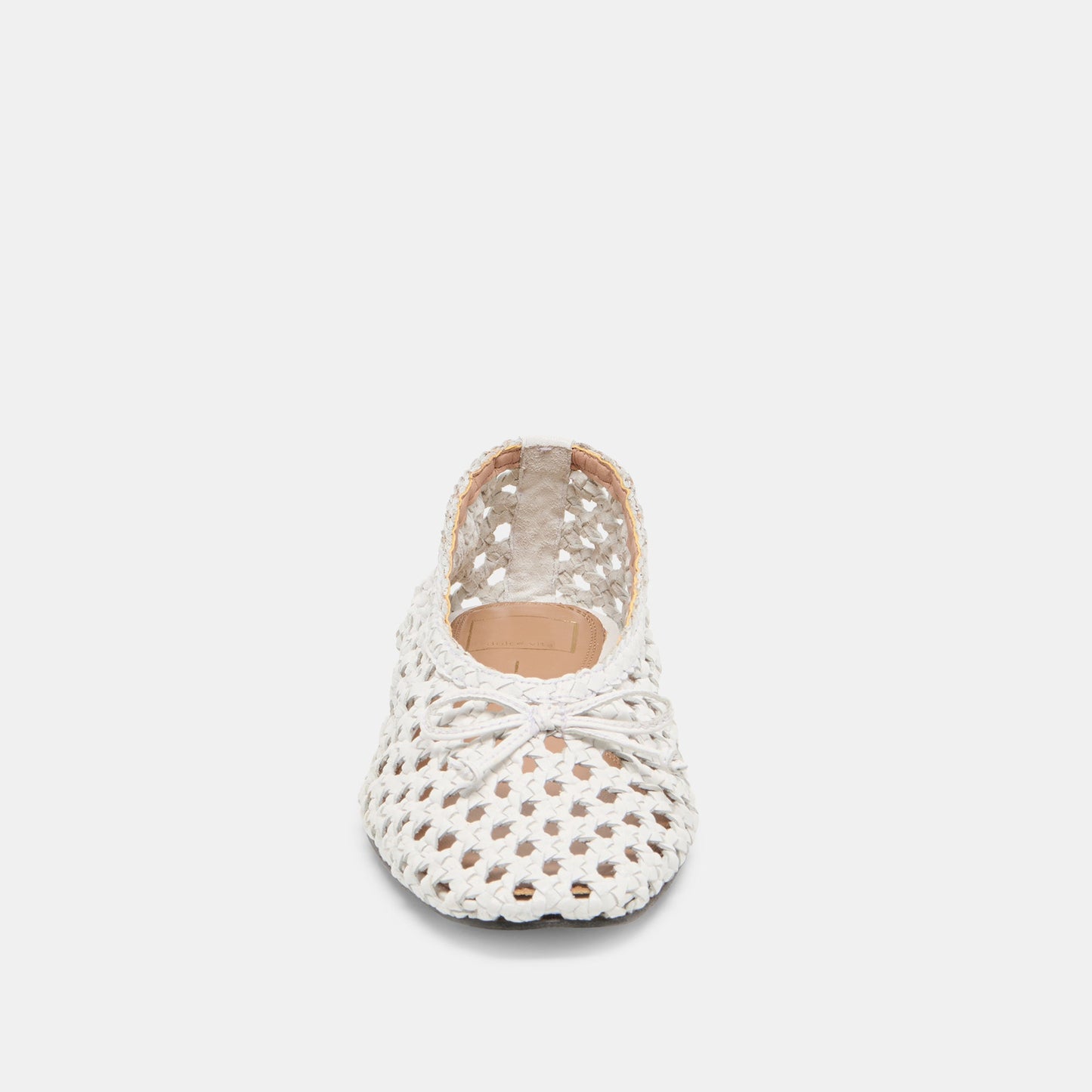 Dolce Vita Edda Bone Woven Leather Ballet Flats