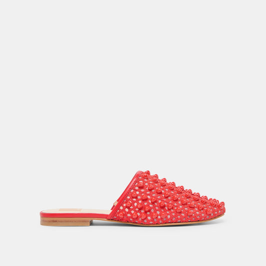 Dolce Vita Rova Bead Chili Beaded Mesh Flats