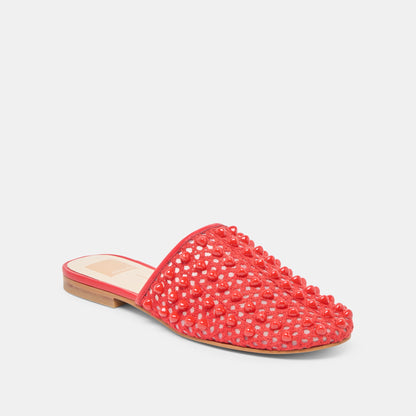 Dolce Vita Rova Bead Chili Beaded Mesh Flats