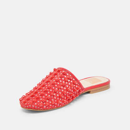 Dolce Vita Rova Bead Chili Beaded Mesh Flats