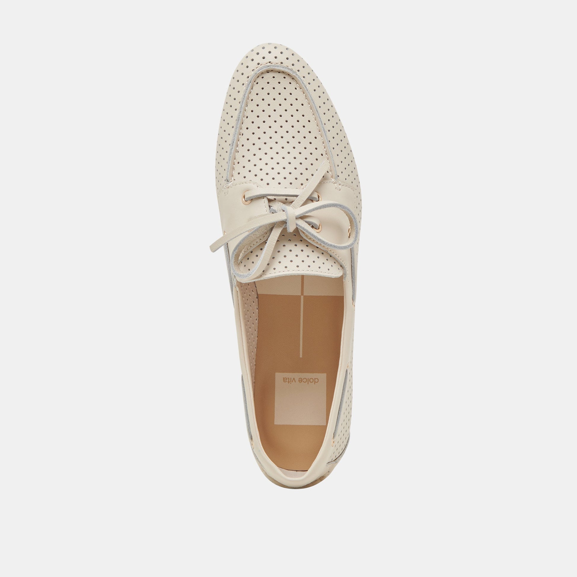 Dolce Vita LAKIN LOAFERS IVORY PERFORATED LEATHER