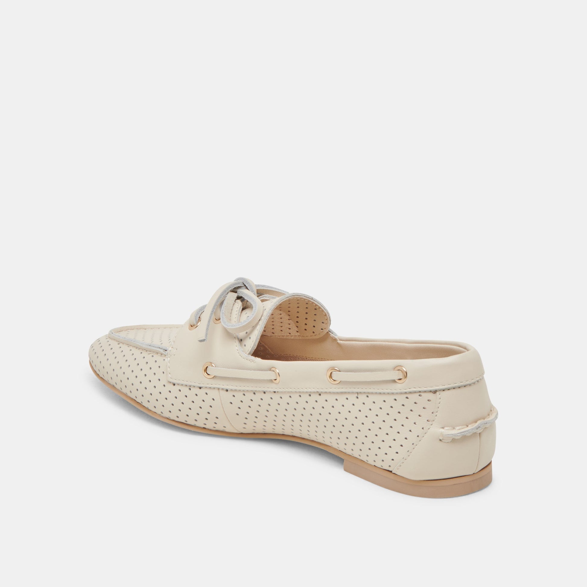 Dolce Vita LAKIN LOAFERS IVORY PERFORATED LEATHER