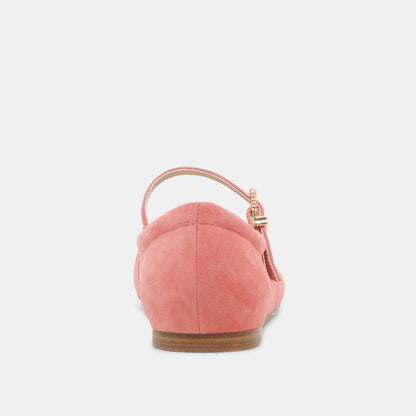 Dolce Vita REYES TOE CAP BALLET FLATS CORAL SUEDE