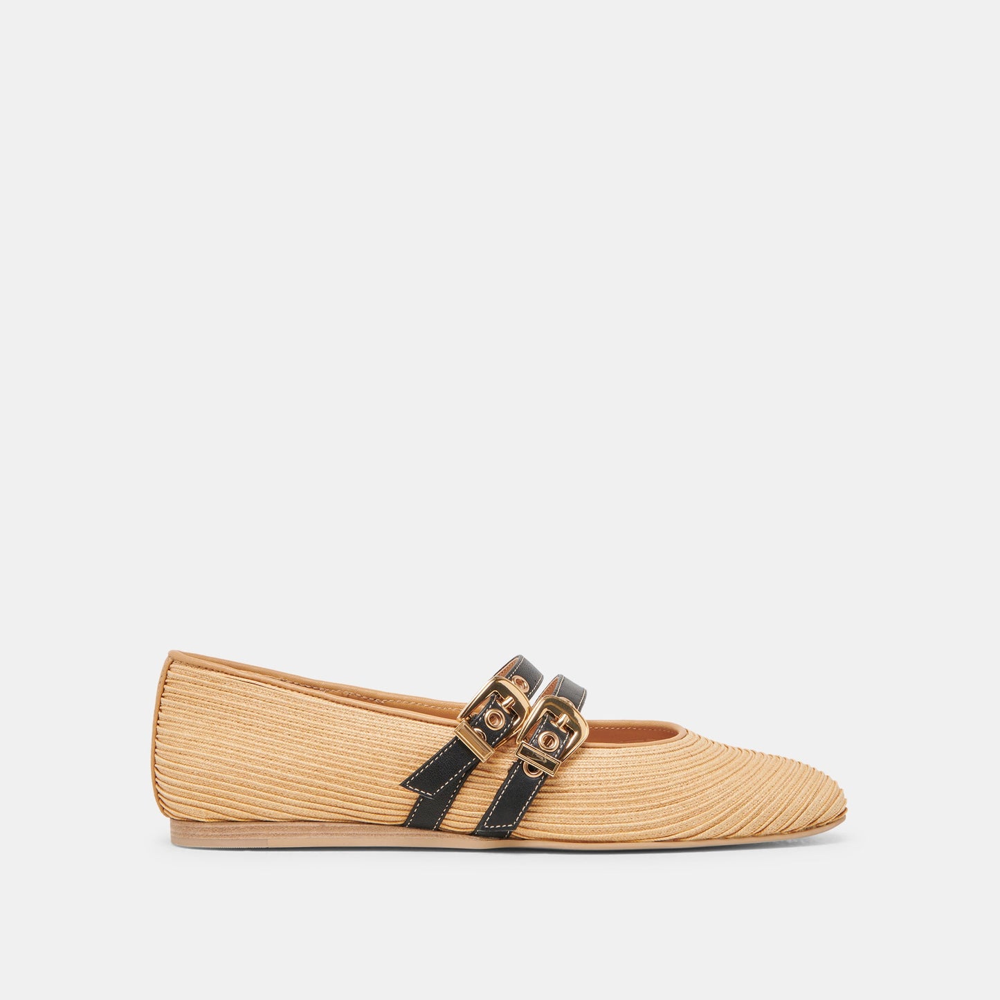 Dolce Vita BAYLEE WIDE BALLET FLATS NATURAL RAFFIA
