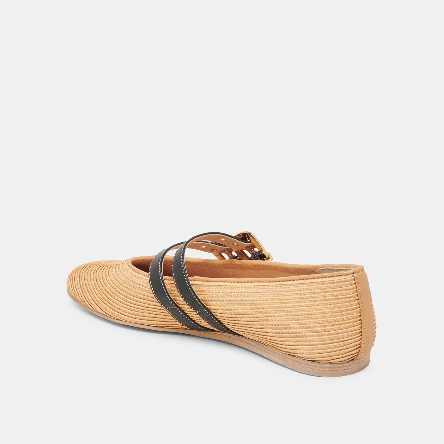 Dolce Vita BAYLEE WIDE BALLET FLATS NATURAL RAFFIA