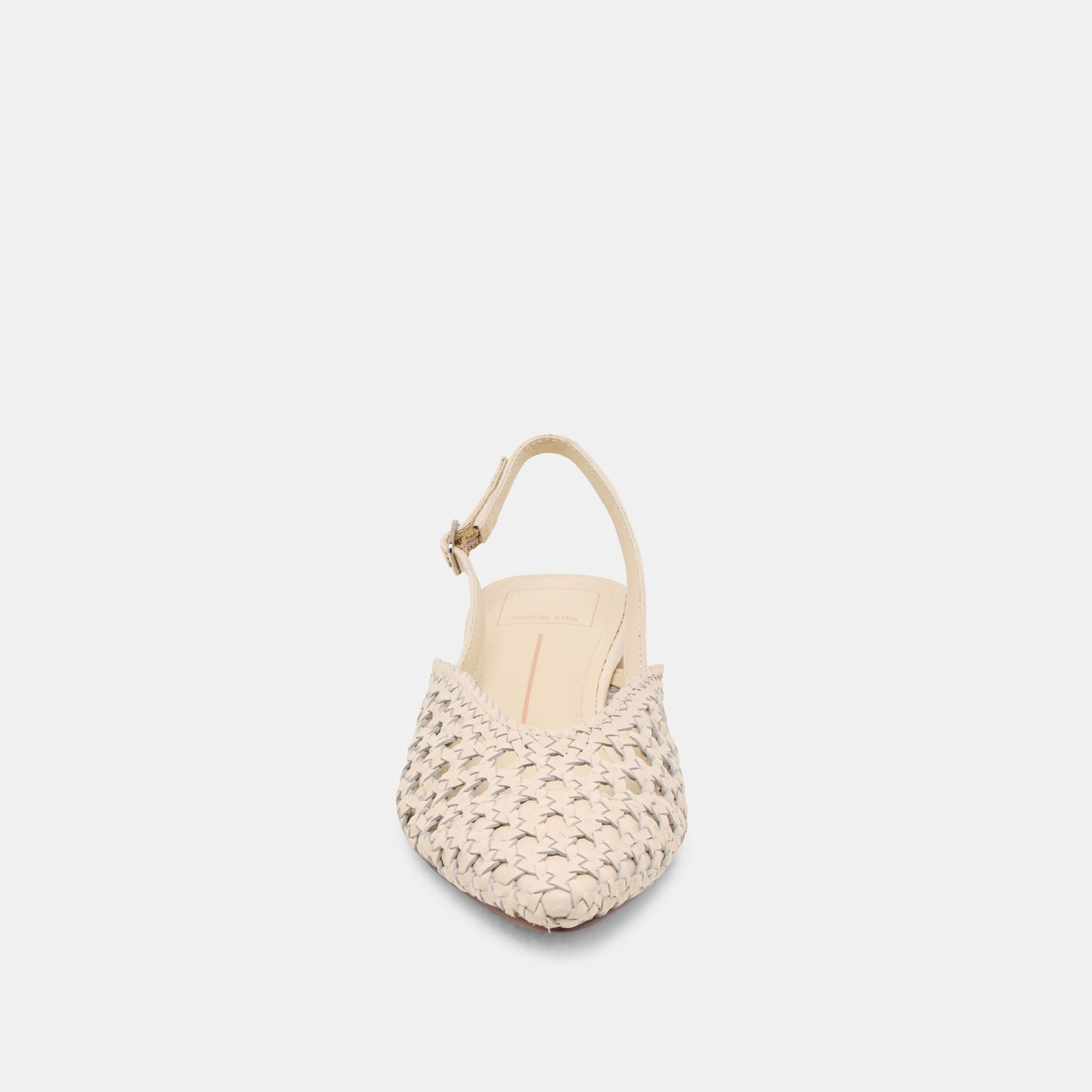 Dolce Vita Birdie Off White Woven Leather Flats