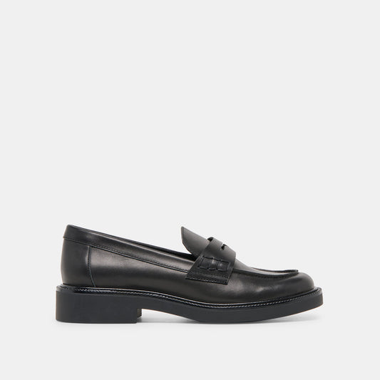 Dolce Vita Tiggy Black Leather Loafers