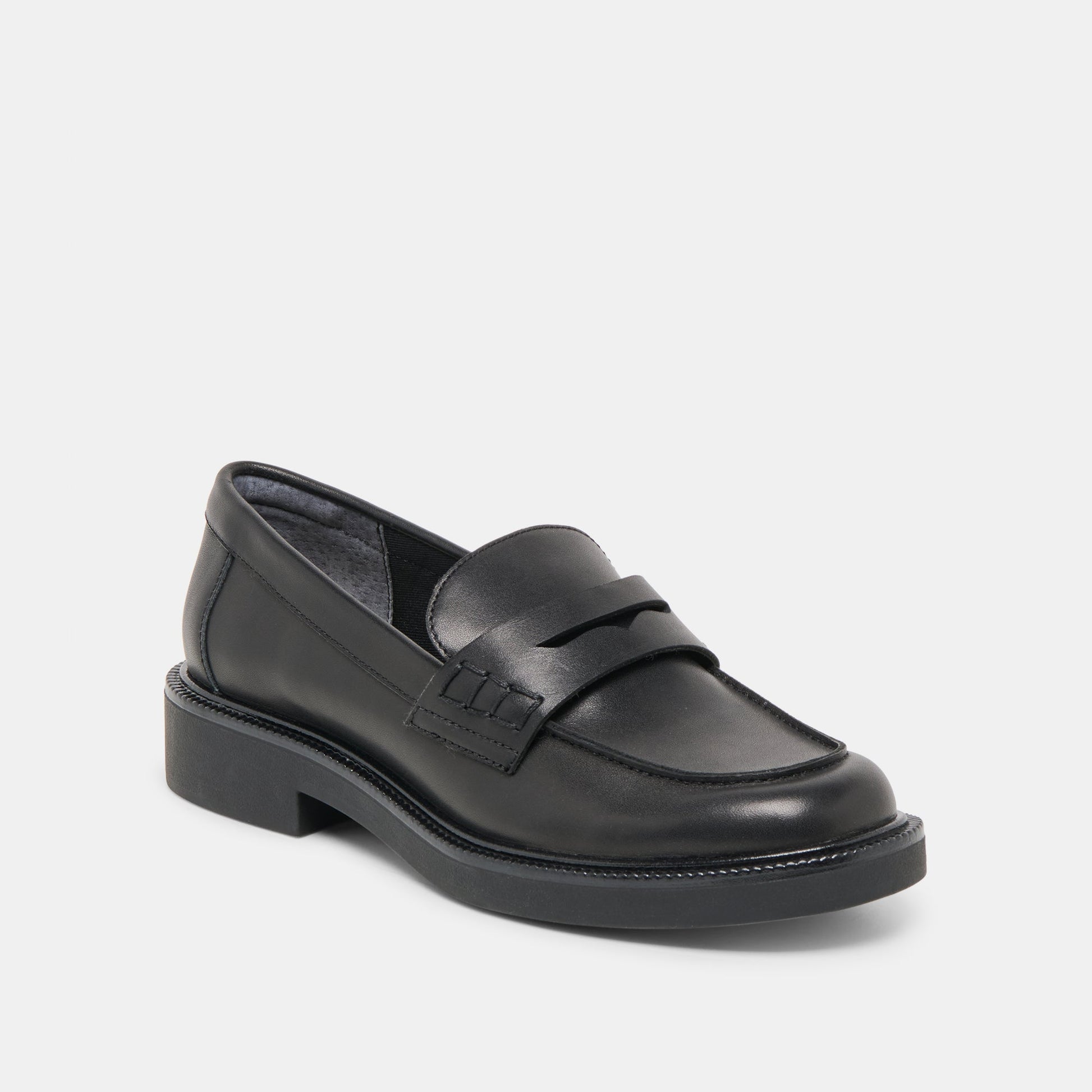 Dolce Vita Tiggy Black Leather Loafers