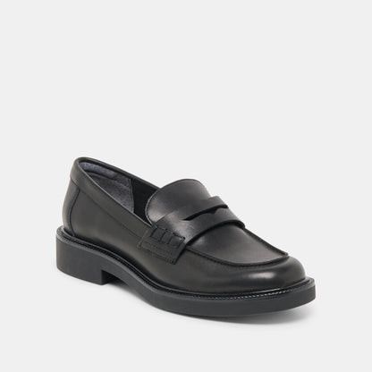 Dolce Vita Tiggy Black Leather Loafers
