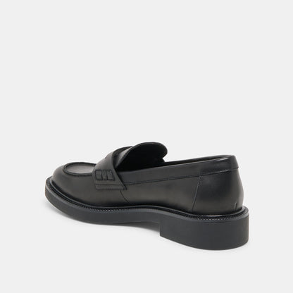 Dolce Vita Tiggy Black Leather Loafers