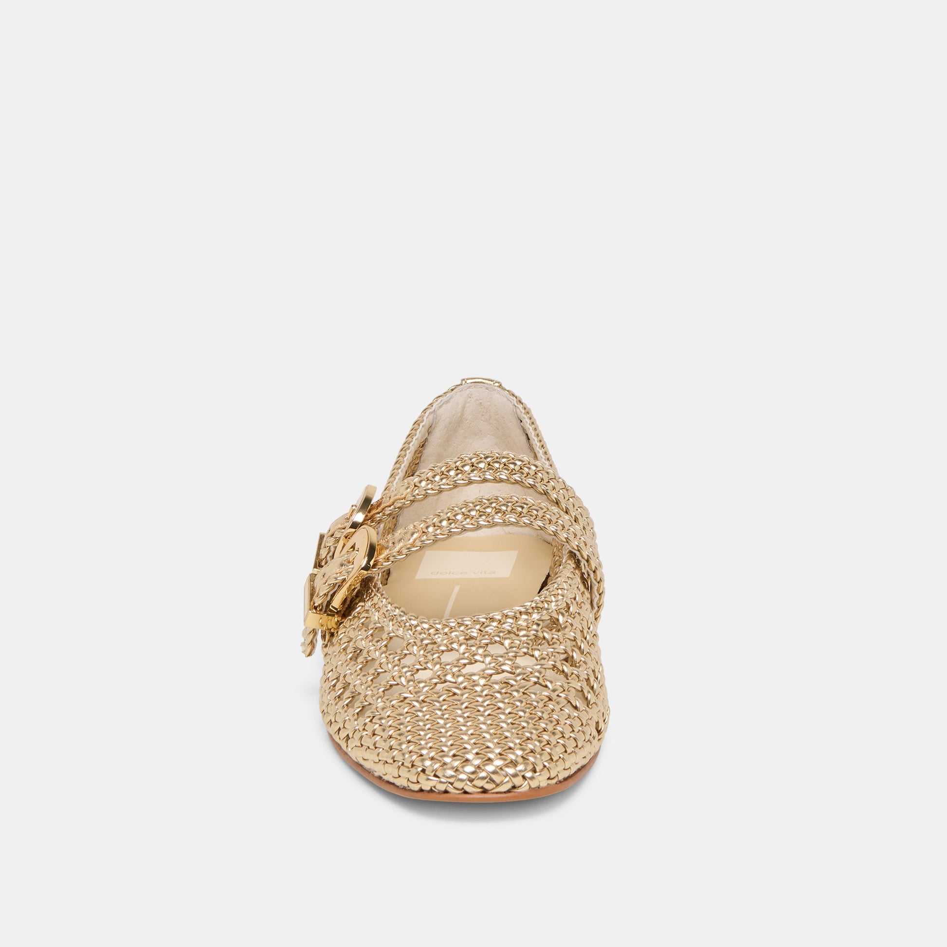 Dolce Vita Baylee Gold Woven Stella Ballet Flats