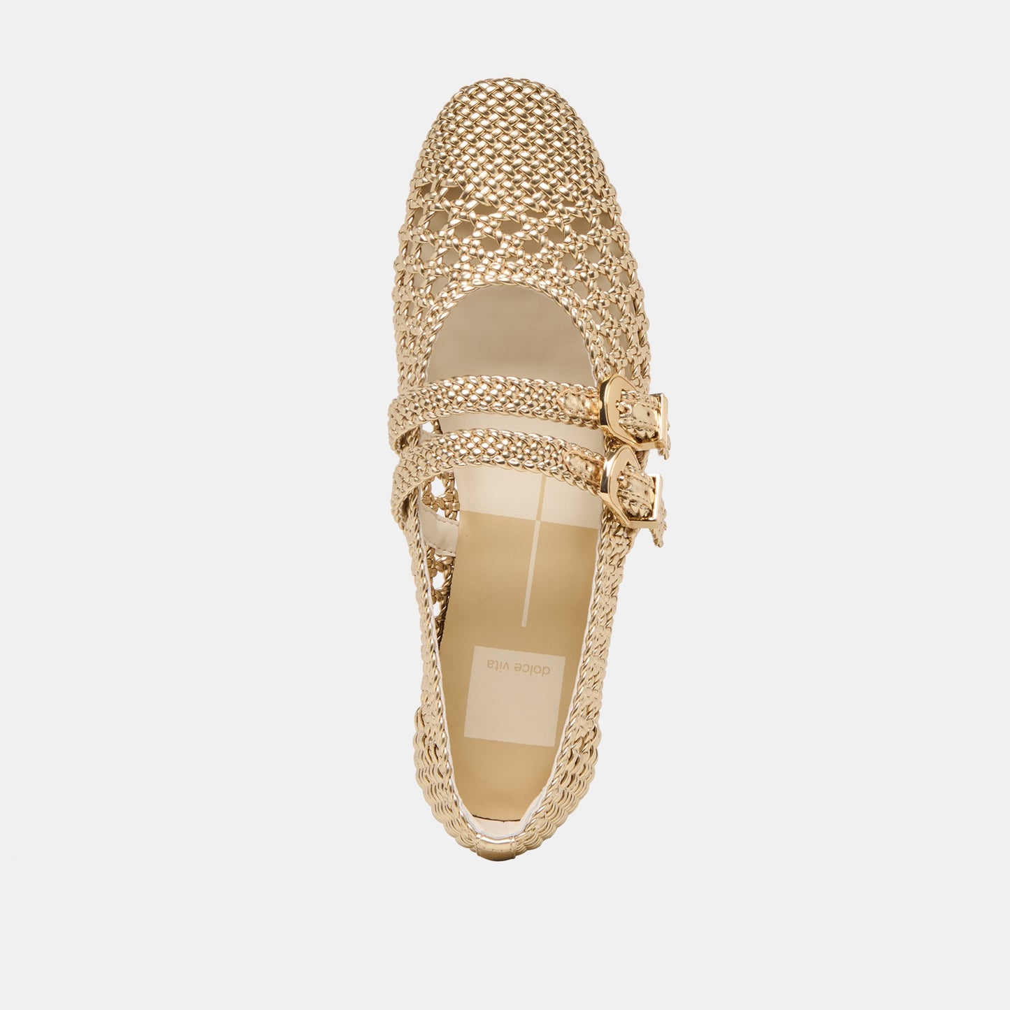 Dolce Vita Baylee Gold Woven Stella Ballet Flats