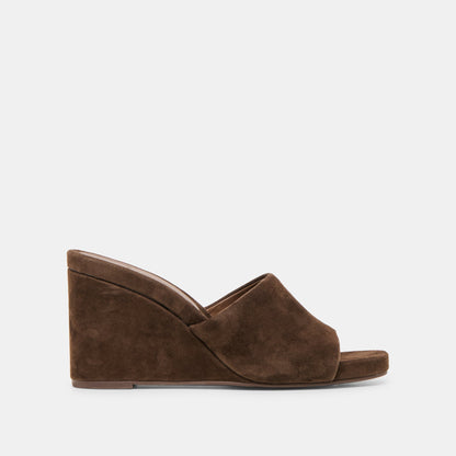 Dolce Vita Holta Dk Brown Suede Wedges