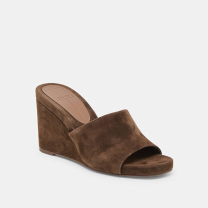 Dolce Vita Holta Dk Brown Suede Wedges