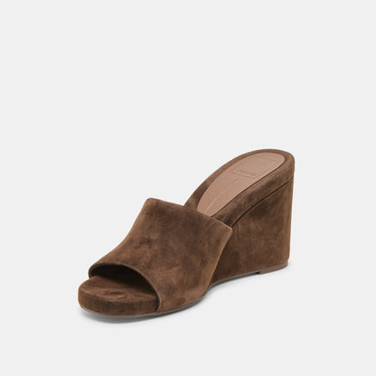 Dolce Vita Holta Dk Brown Suede Wedges