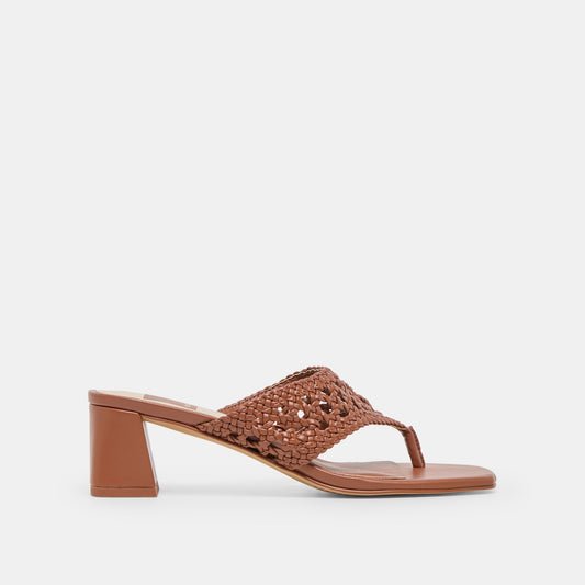 Dolce Vita Barlo Cognac Woven Stella Heels