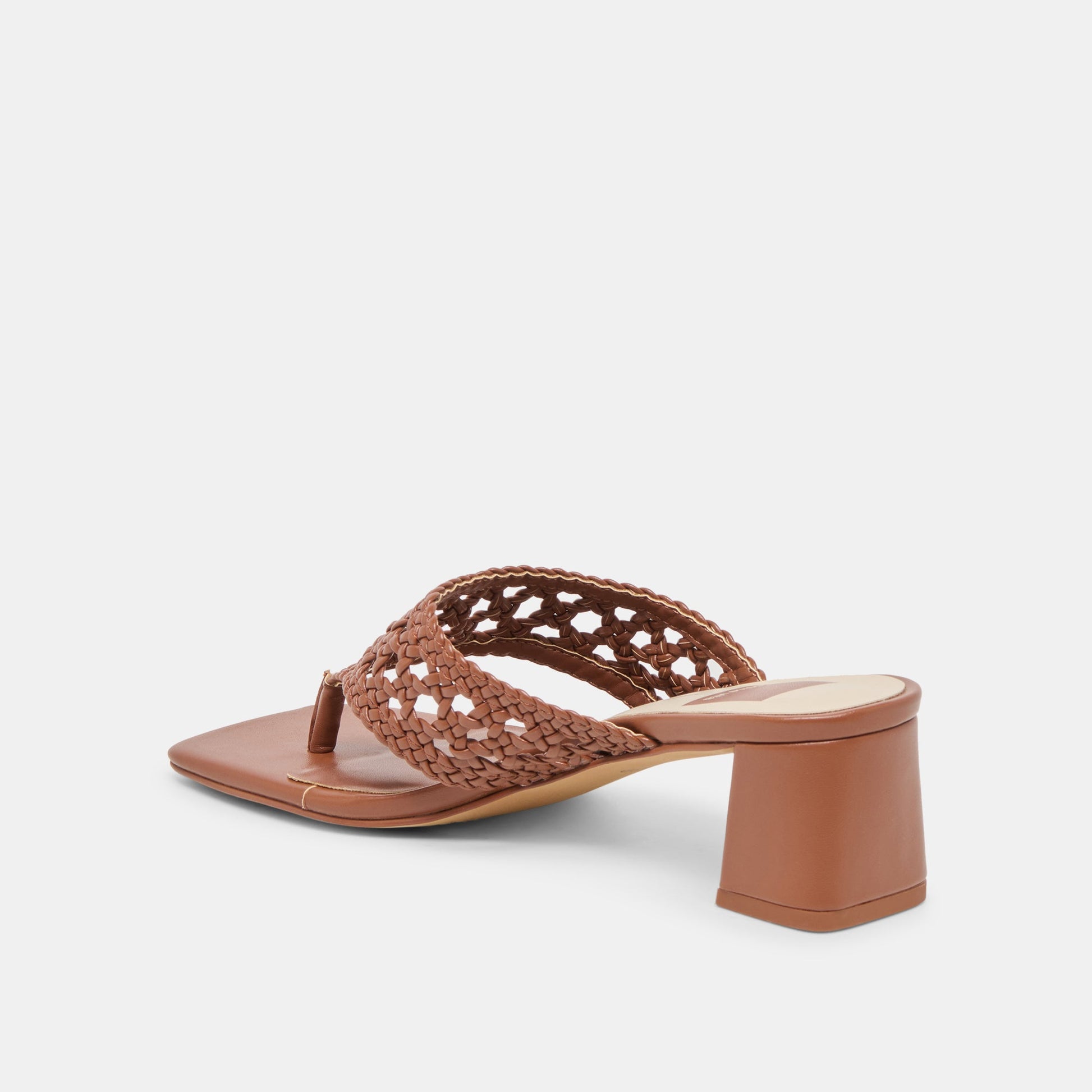 Dolce Vita Barlo Cognac Woven Stella Heels