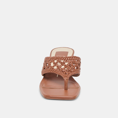 Dolce Vita Barlo Cognac Woven Stella Heels