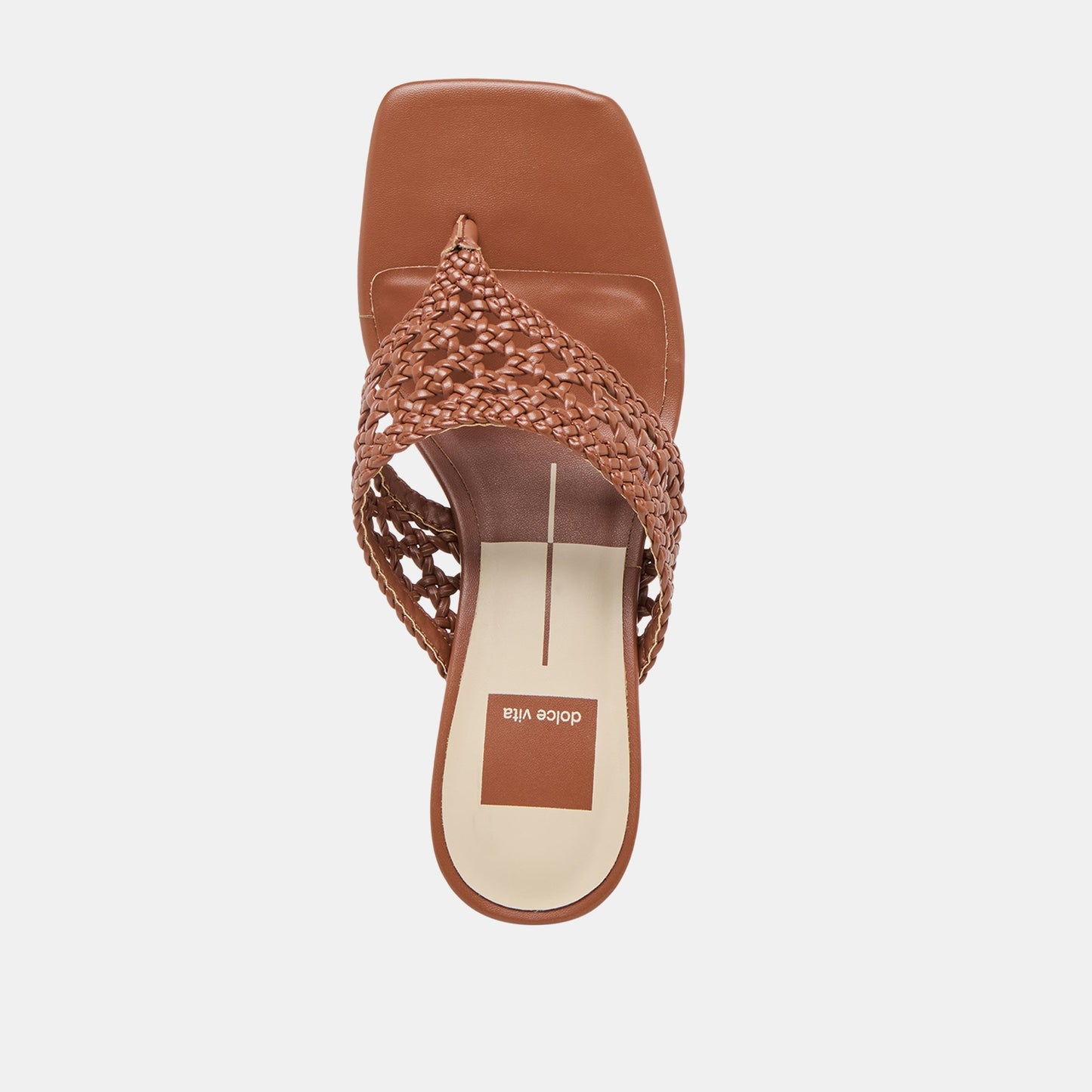 Dolce Vita Barlo Cognac Woven Stella Heels