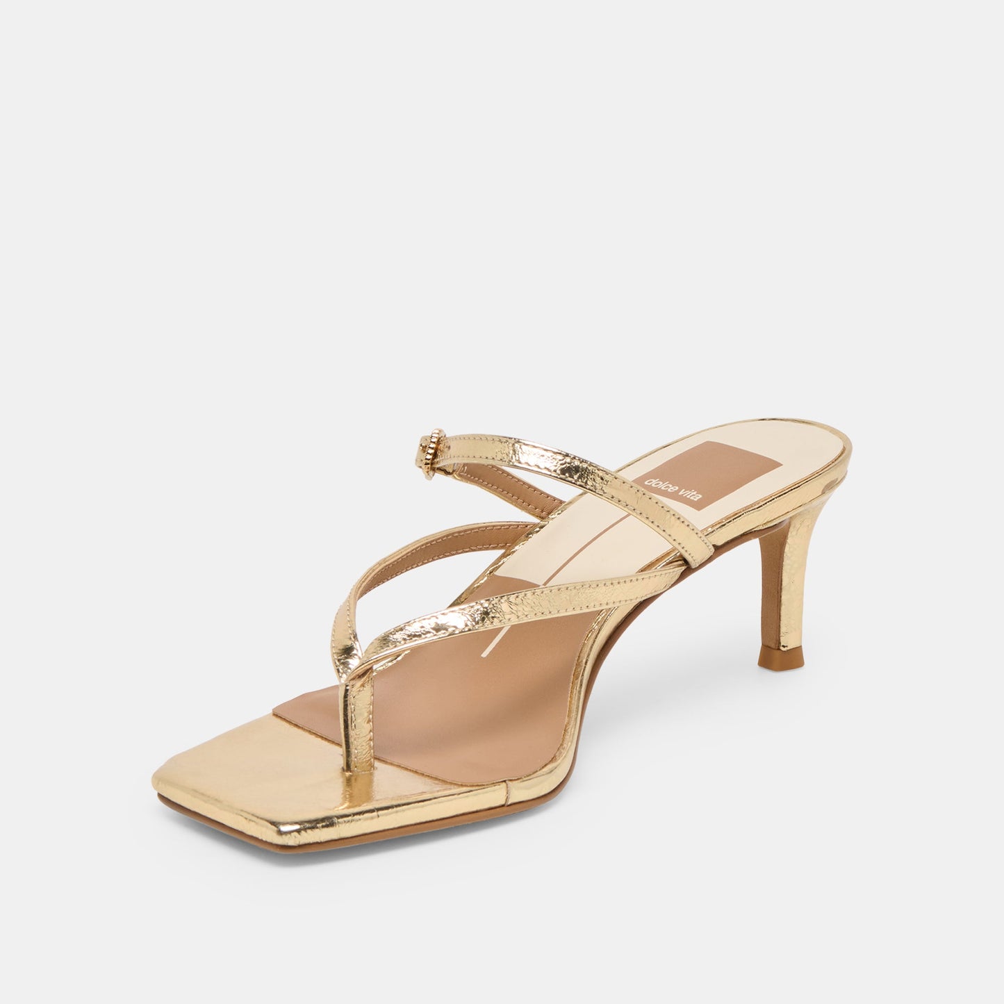 Dolce Vita Biaga Gold Distressed Leather Heels