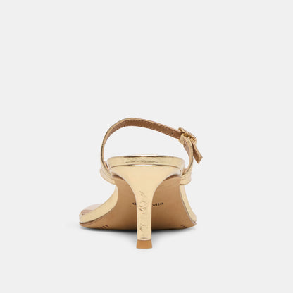 Dolce Vita Biaga Gold Distressed Leather Heels