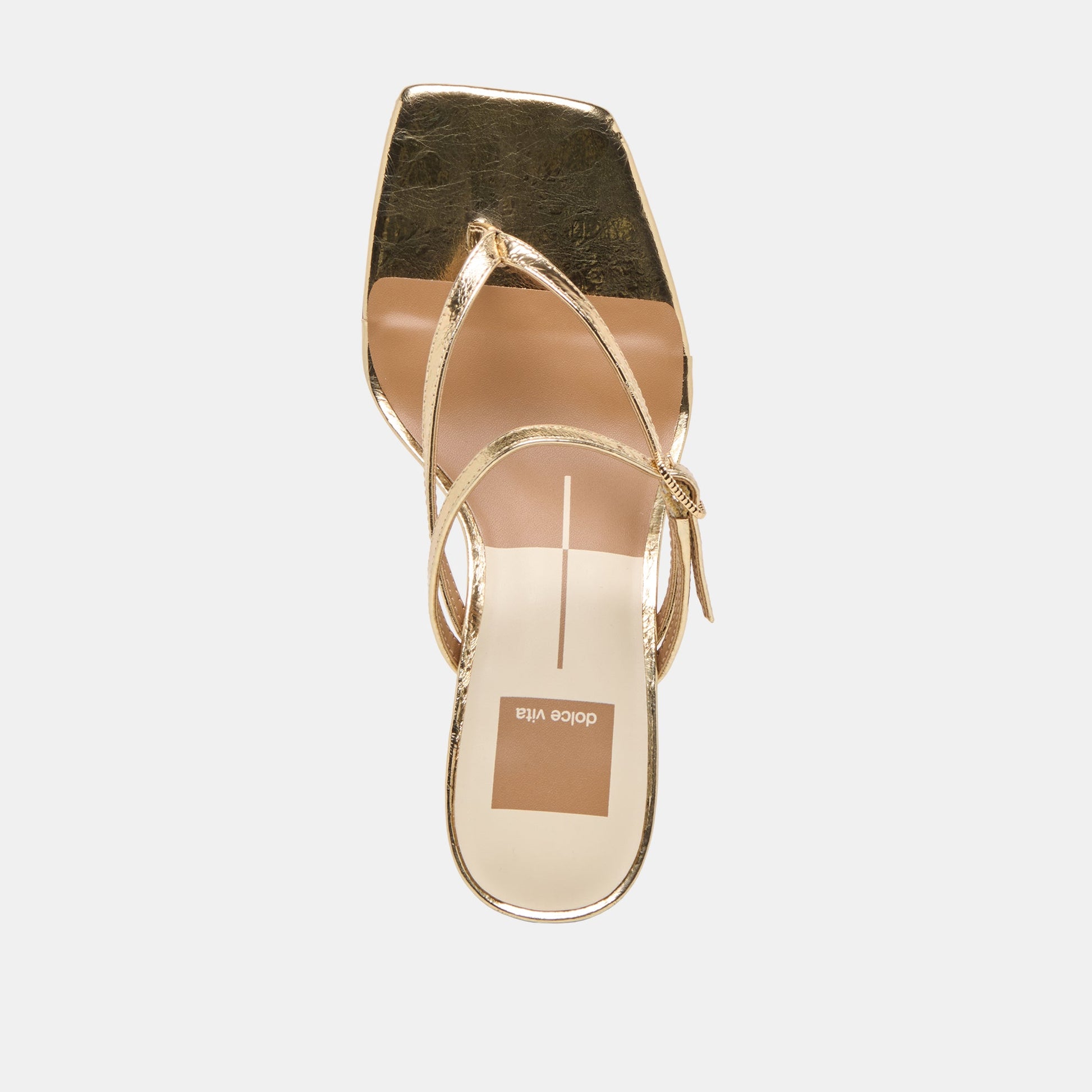 Dolce Vita Biaga Gold Distressed Leather Heels