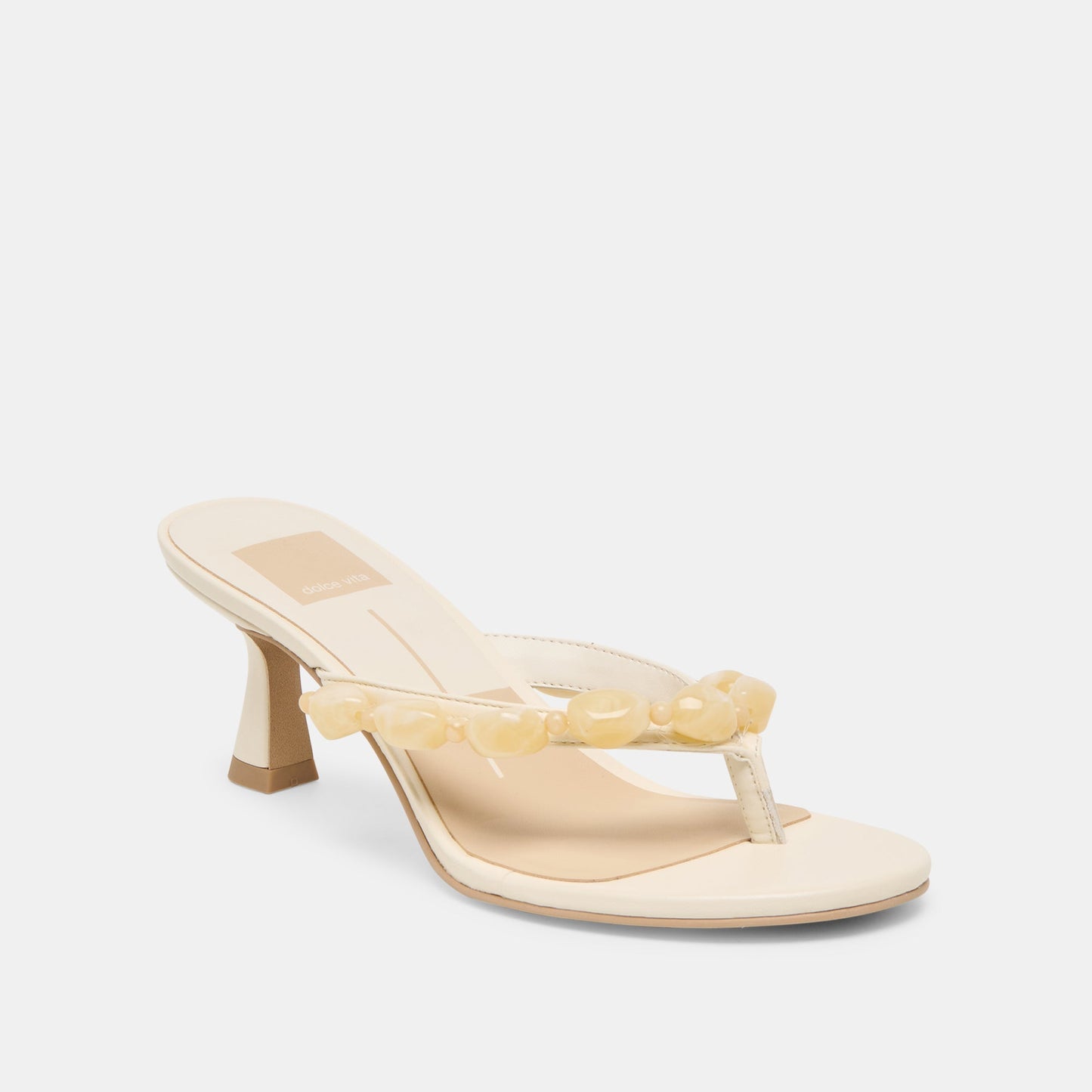 Dolce Vita Daksie Off White Leather Heels