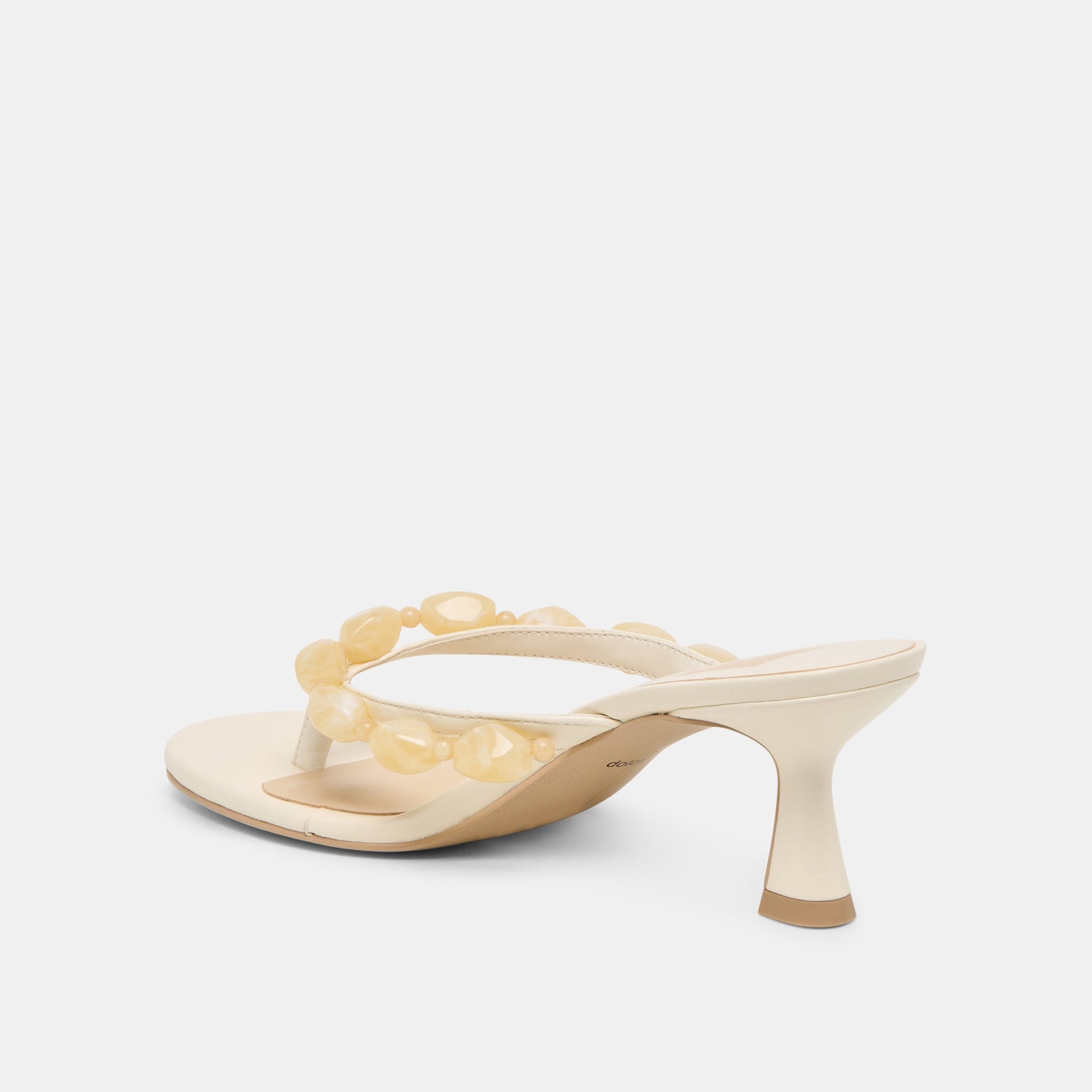 Dolce Vita Daksie Off White Leather Heels