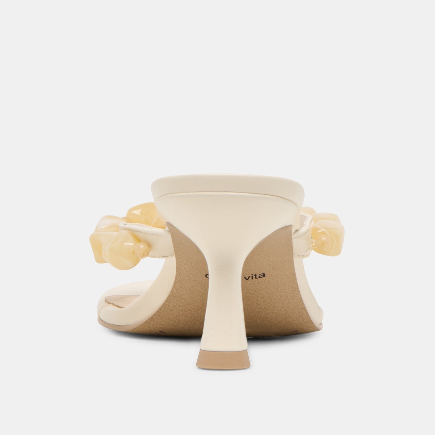 Dolce Vita Daksie Off White Leather Heels