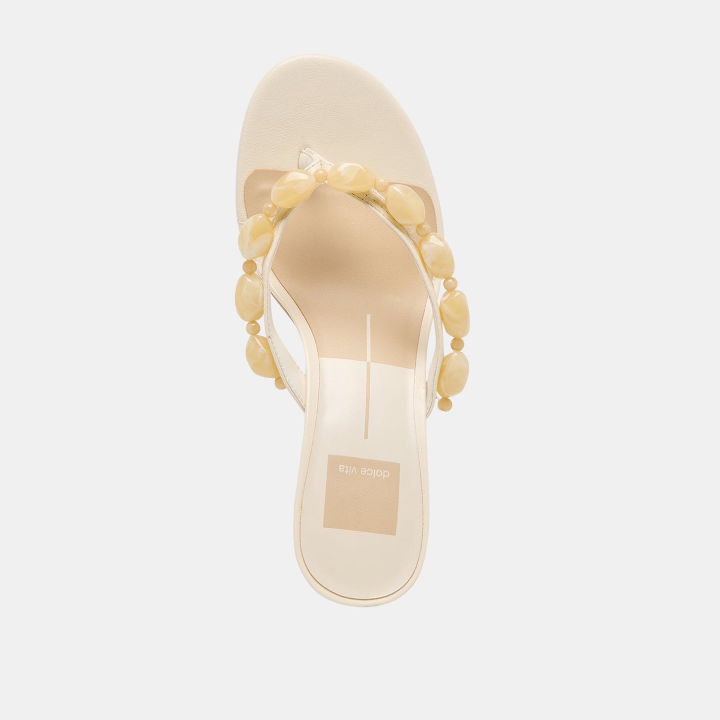Dolce Vita Daksie Off White Leather Heels