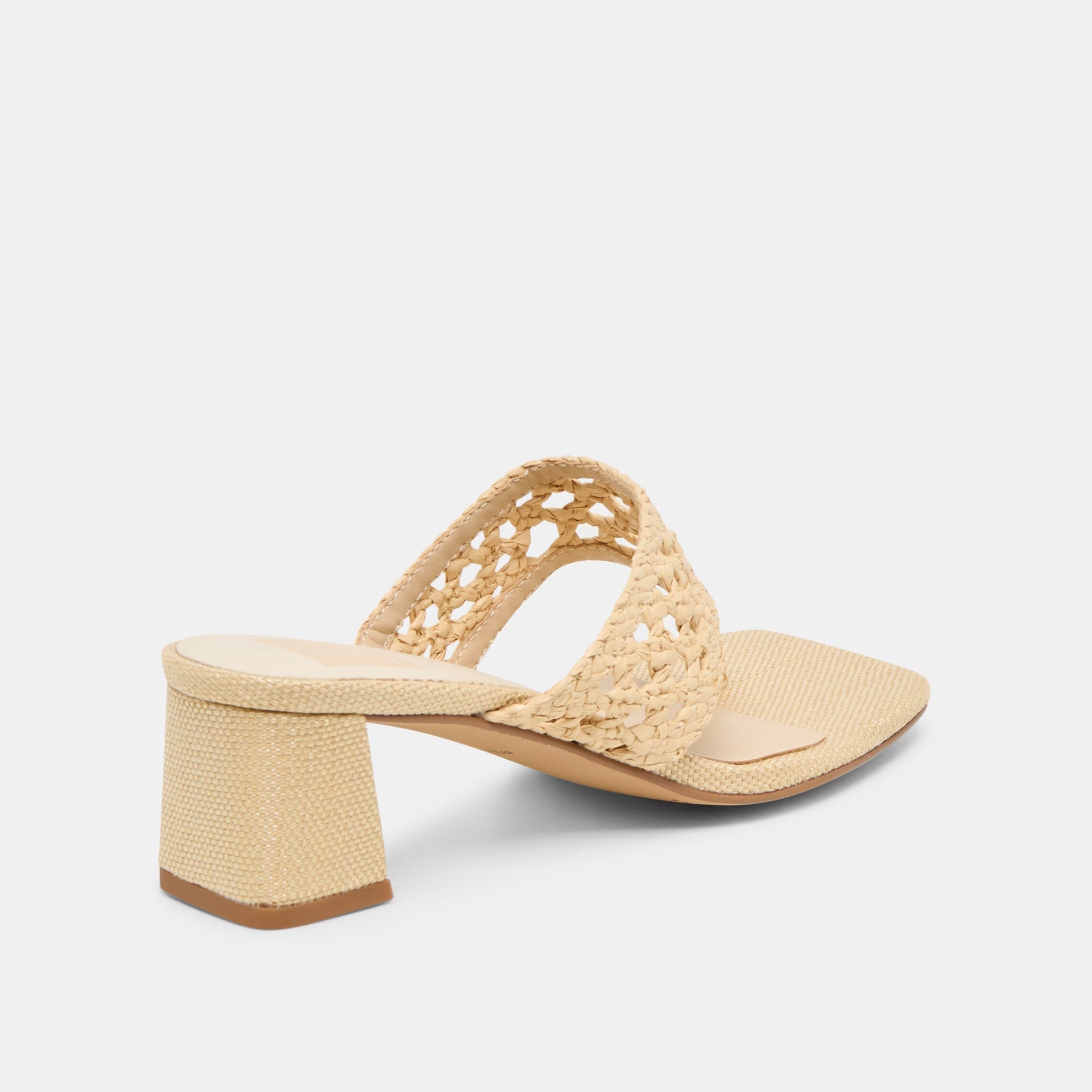 Dolce Vita Barlo Lt Natural Woven Raffia Heels