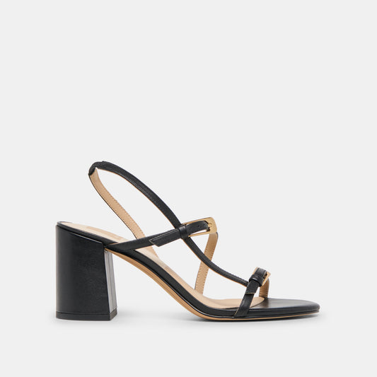 Dolce Vita Faye Black Leather Heels