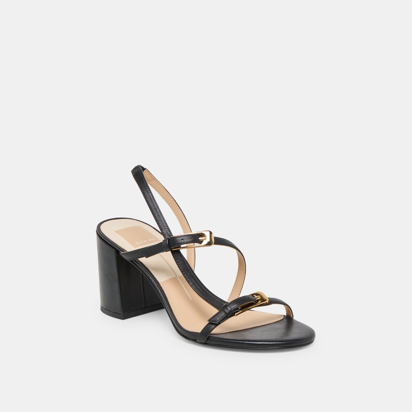Dolce Vita Faye Black Leather Heels