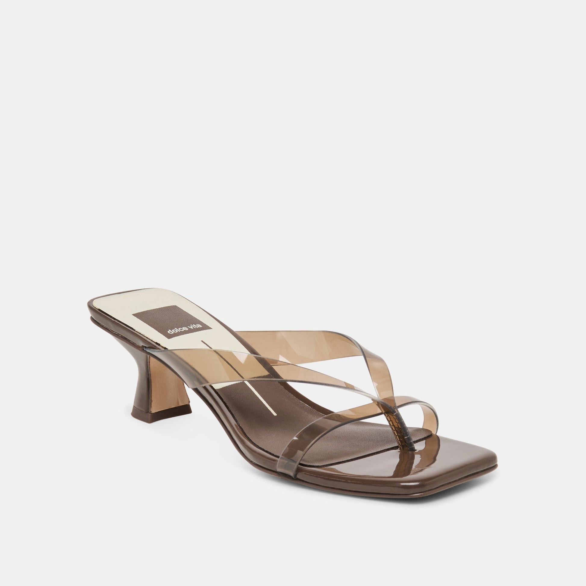 Dolce Vita Brevel Vinyl Dk Brown Jelly Heels