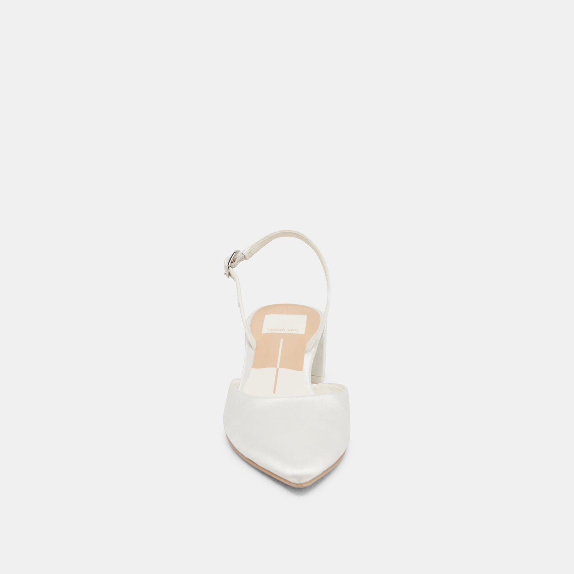 Dolce Vita Carel Off White Satin Heels
